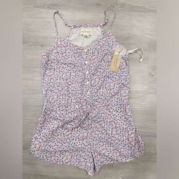RARE!!! NWT Denim & Supply by Ralph Lauren Floral Sleeveless Rompers Size XS - Picture 1 of 5